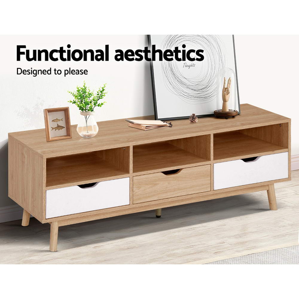 140CM Scandinavian Style TV Cabinet - Rivercity House & Home Co. (ABN 18 642 972 209) - Affordable Modern Furniture Australia