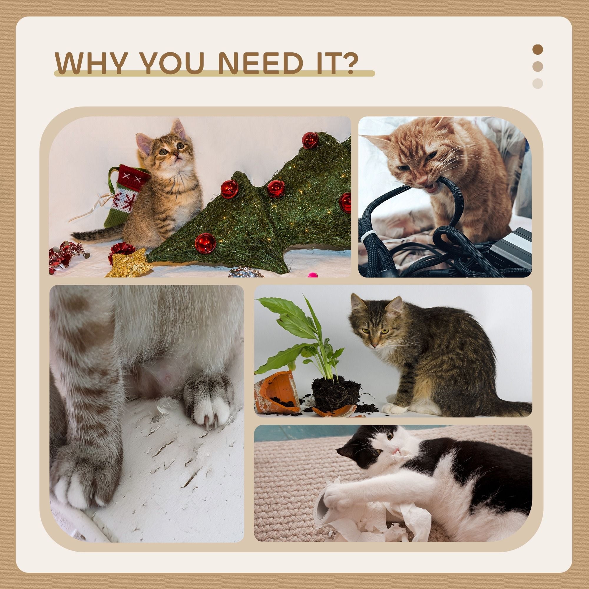 141cm Indoor Cat Tree Tower with Plush Perch, Ladder, Sisal Scratching Posts, Hammock & Condo for Kittens & Adult Cats - Beige - Pet Care > Cat Supplies > Cat Scratching Posts - Rivercity House & Home Co. (ABN 18 642 972 209) - Affordable Modern Furniture Australia
