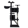 145cm Multi-Level Cat Tree Scratching Post with Condos and Toys - Dark Grey