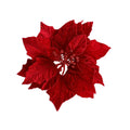 14-Piece 25cm Christmas Poinsettia Flower Set for Tree Garland Wreath - Red
