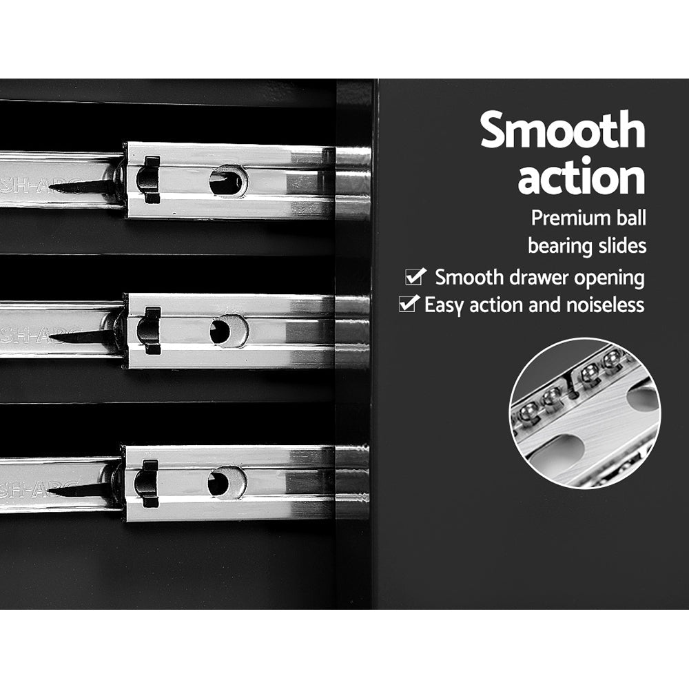 15 Drawer Tool Box Cabinet Chest Trolley Toolbox Garage Storage Box - Tools > Tools Storage > Tool Cabinets - Rivercity House & Home Co. (ABN 18 642 972 209) - Affordable Modern Furniture Australia