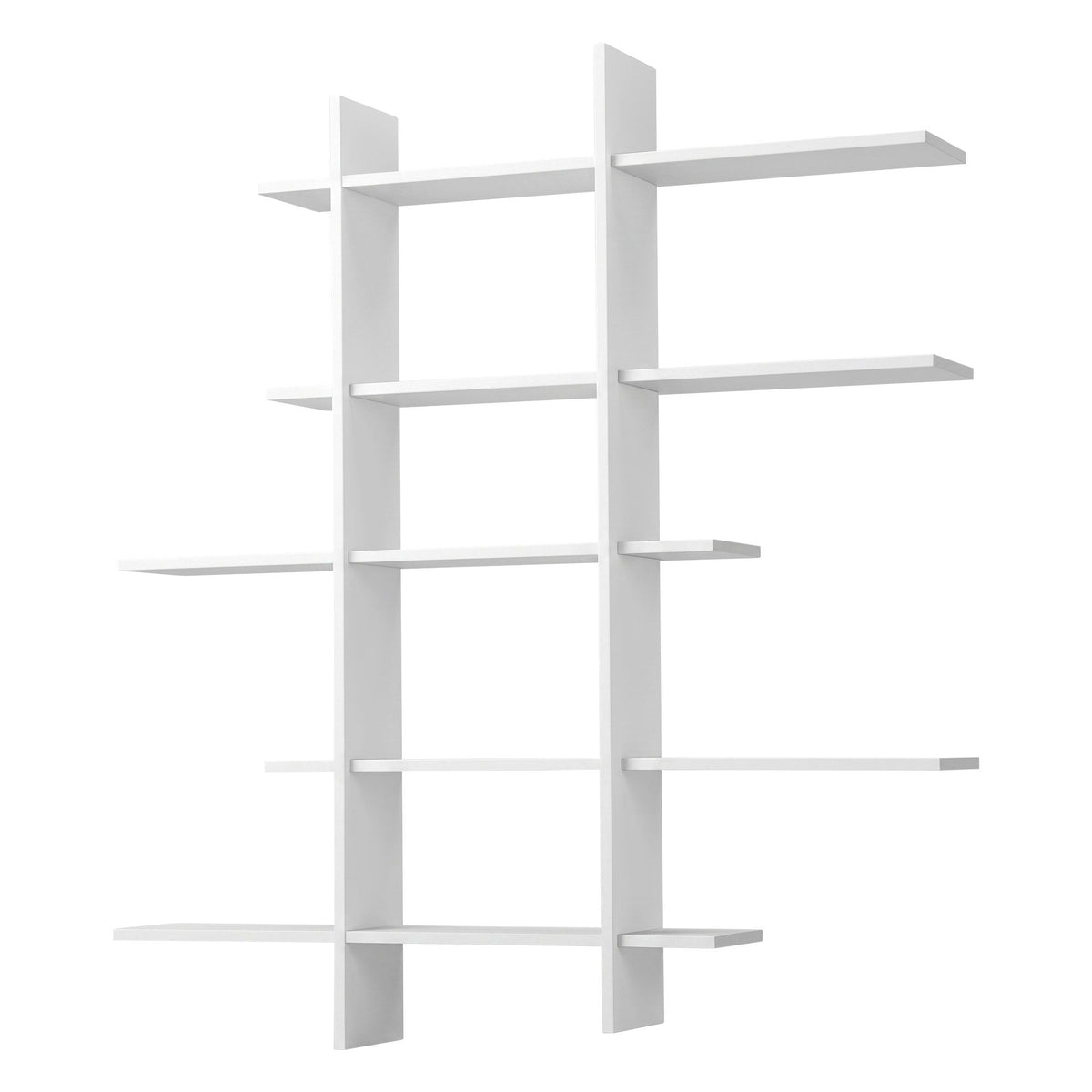 15-Section Wall Mounted Floating Display Shelf 116x18x129 cm - E1 PB Board - Furniture > Living Room > Coat Racks - Rivercity House & Home Co. (ABN 18 642 972 209) - Affordable Modern Furniture Australia