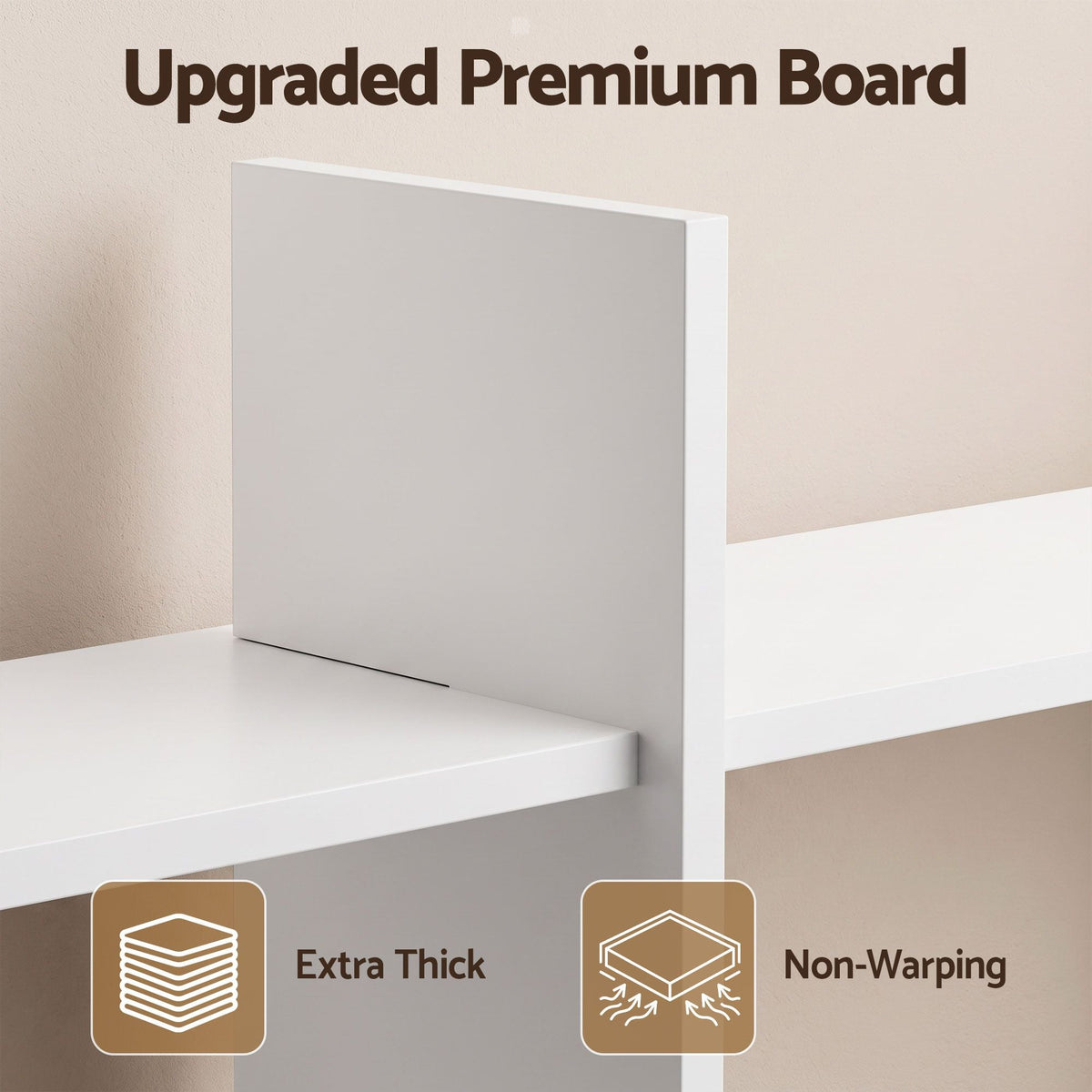 15-Section Wall Mounted Floating Display Shelf 116x18x129 cm - E1 PB Board - Furniture > Living Room > Coat Racks - Rivercity House & Home Co. (ABN 18 642 972 209) - Affordable Modern Furniture Australia