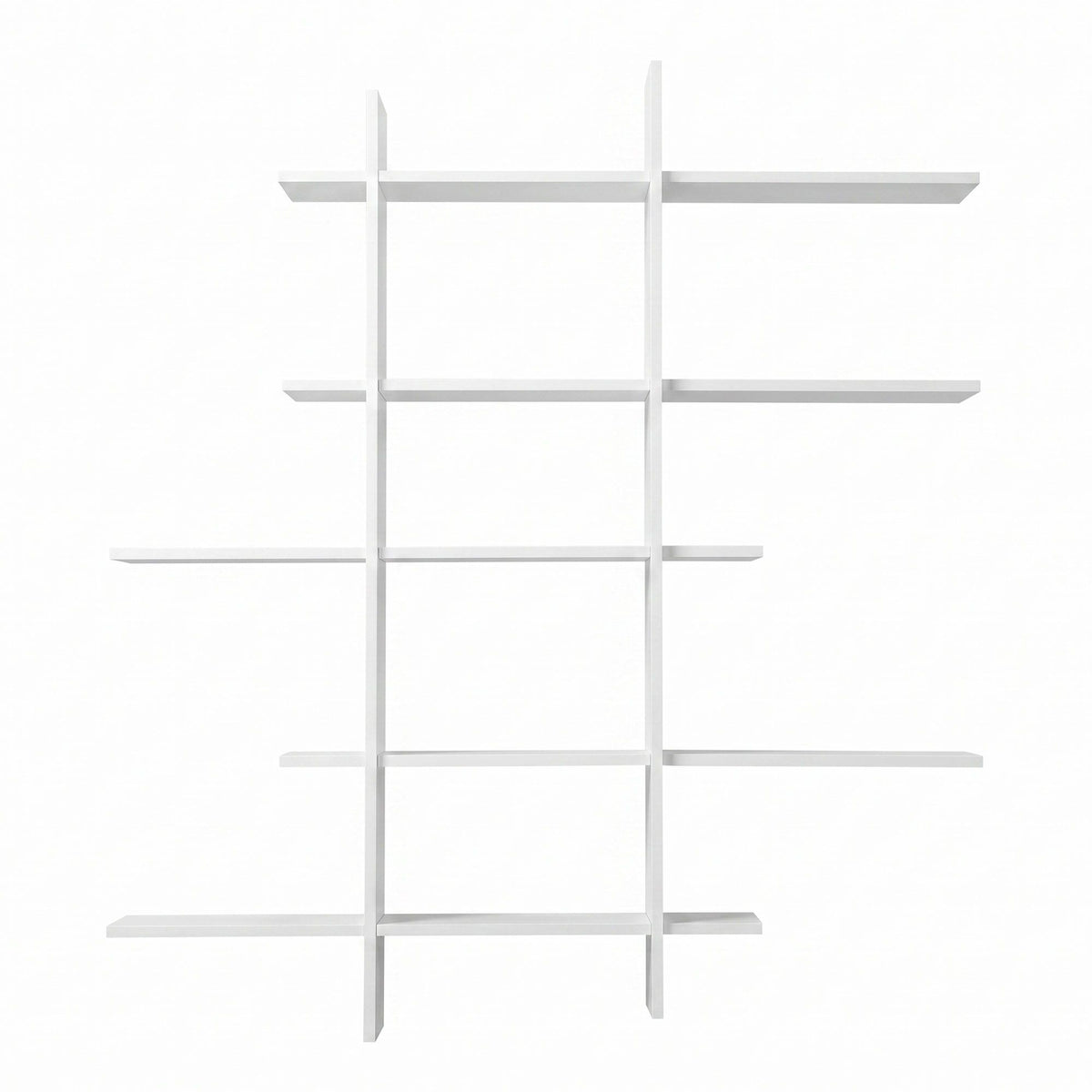 15-Section Wall Mounted Floating Display Shelf 116x18x129 cm - E1 PB Board - Furniture > Living Room > Coat Racks - Rivercity House & Home Co. (ABN 18 642 972 209) - Affordable Modern Furniture Australia