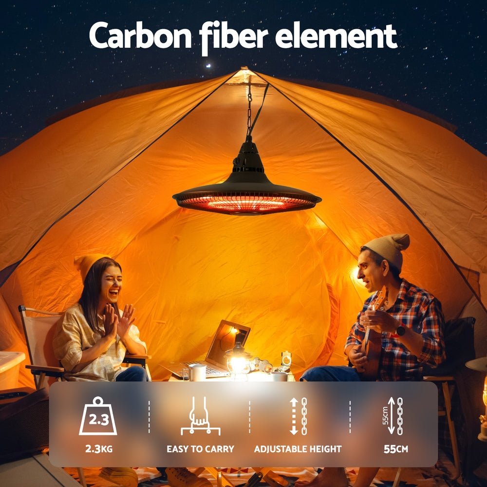 1500W Hanging Electric Patio Heater - Appliances > Heaters > Patio Heaters - Rivercity House & Home Co. (ABN 18 642 972 209) - Affordable Modern Furniture Australia