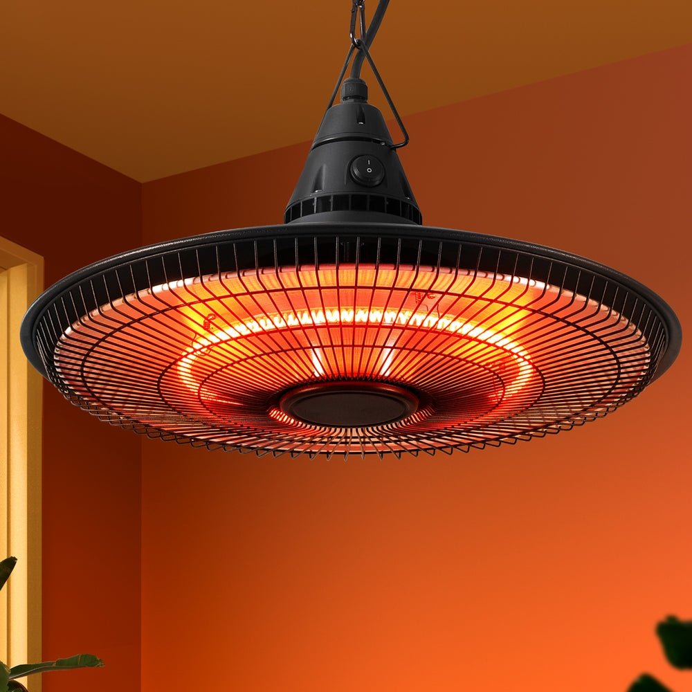 1500W Hanging Electric Patio Heater - Appliances > Heaters > Patio Heaters - Rivercity House & Home Co. (ABN 18 642 972 209) - Affordable Modern Furniture Australia