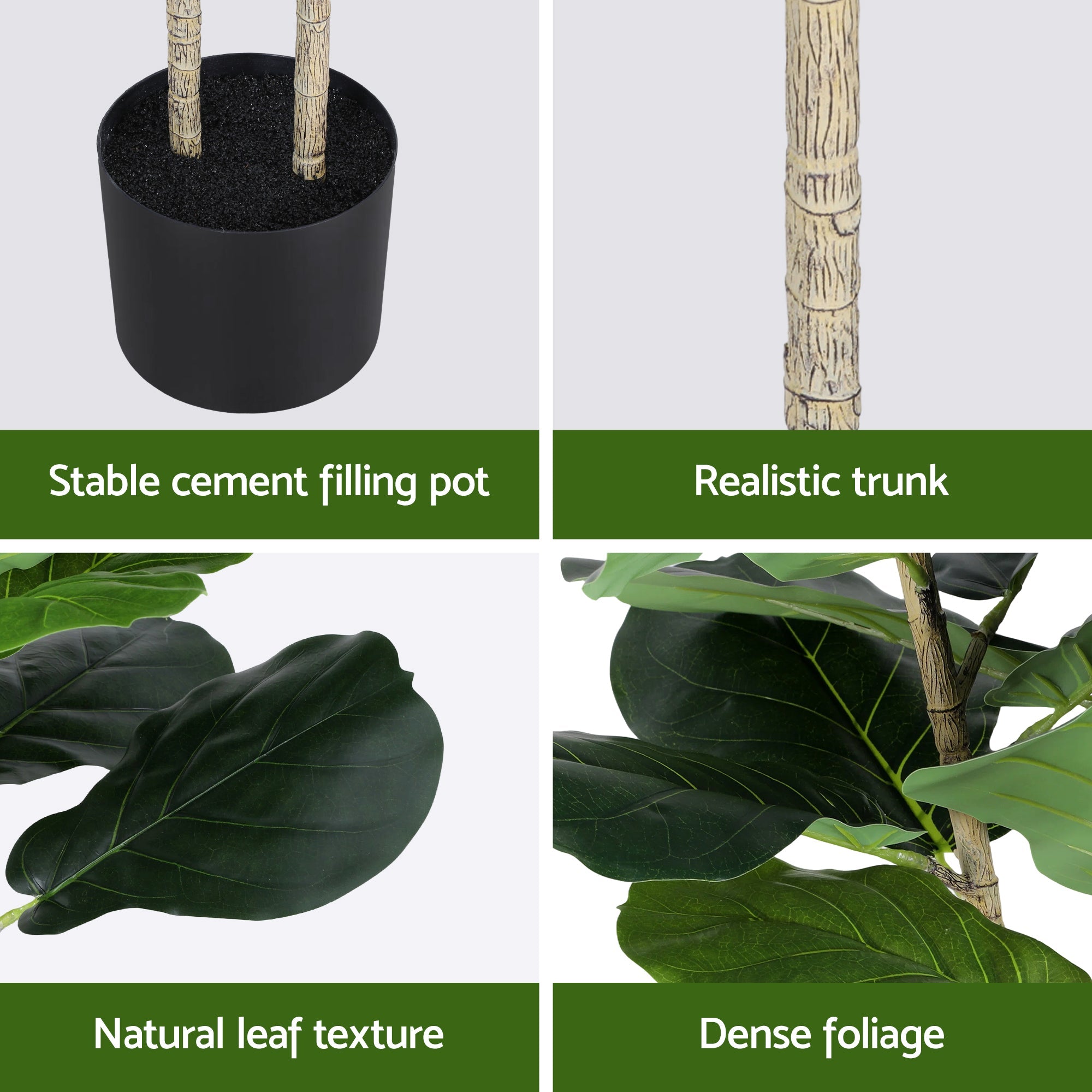 150cm Artificial Fiddle Tree Faux Trees Indoor Decor Artificial Plants Lifelike Plant 1.5M - Home & Garden > Artificial Plants > Artificial Trees - Rivercity House & Home Co. (ABN 18 642 972 209) - Affordable Modern Furniture Australia