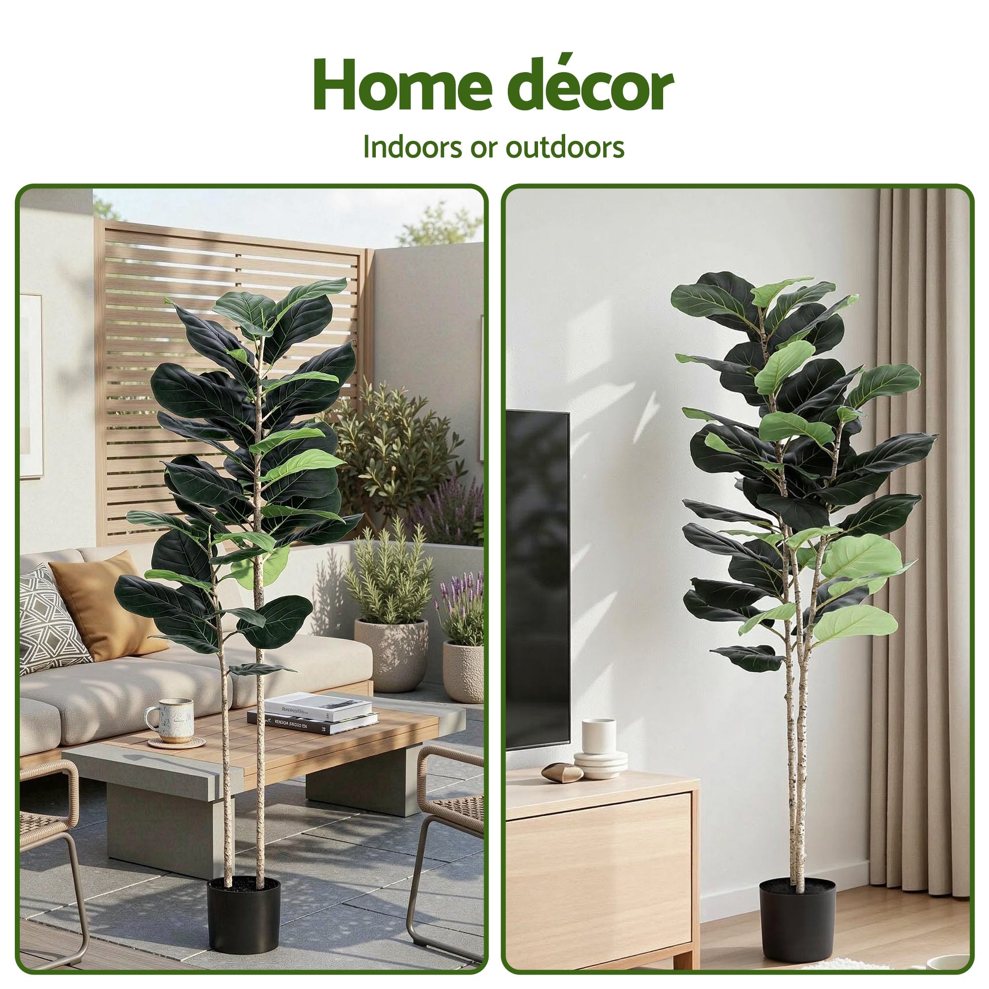 150cm Artificial Fiddle Tree Faux Trees Indoor Decor Artificial Plants Lifelike Plant 1.5M - Home & Garden > Artificial Plants > Artificial Trees - Rivercity House & Home Co. (ABN 18 642 972 209) - Affordable Modern Furniture Australia