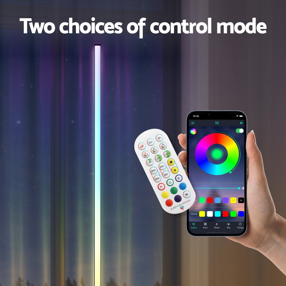 150CM RGB LED Floor Lamp with Remote Control for Gaming Room Corner - Multicolor - Home & Garden > Lighting > Floor Lamps - Rivercity House & Home Co. (ABN 18 642 972 209) - Affordable Modern Furniture Australia