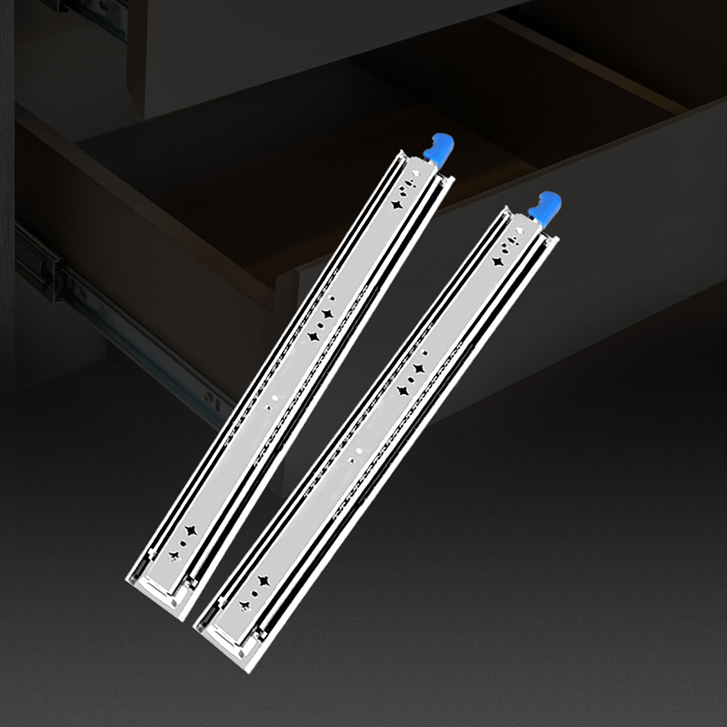 150KG Locking Drawer Slides 813MM Full Extension - Silver - Rivercity House & Home Co. (ABN 18 642 972 209) - Affordable Modern Furniture Australia