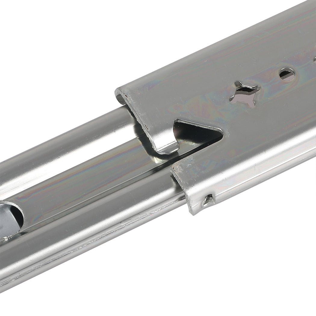 150KG Locking Drawer Slides 813MM Full Extension - Silver - Rivercity House & Home Co. (ABN 18 642 972 209) - Affordable Modern Furniture Australia