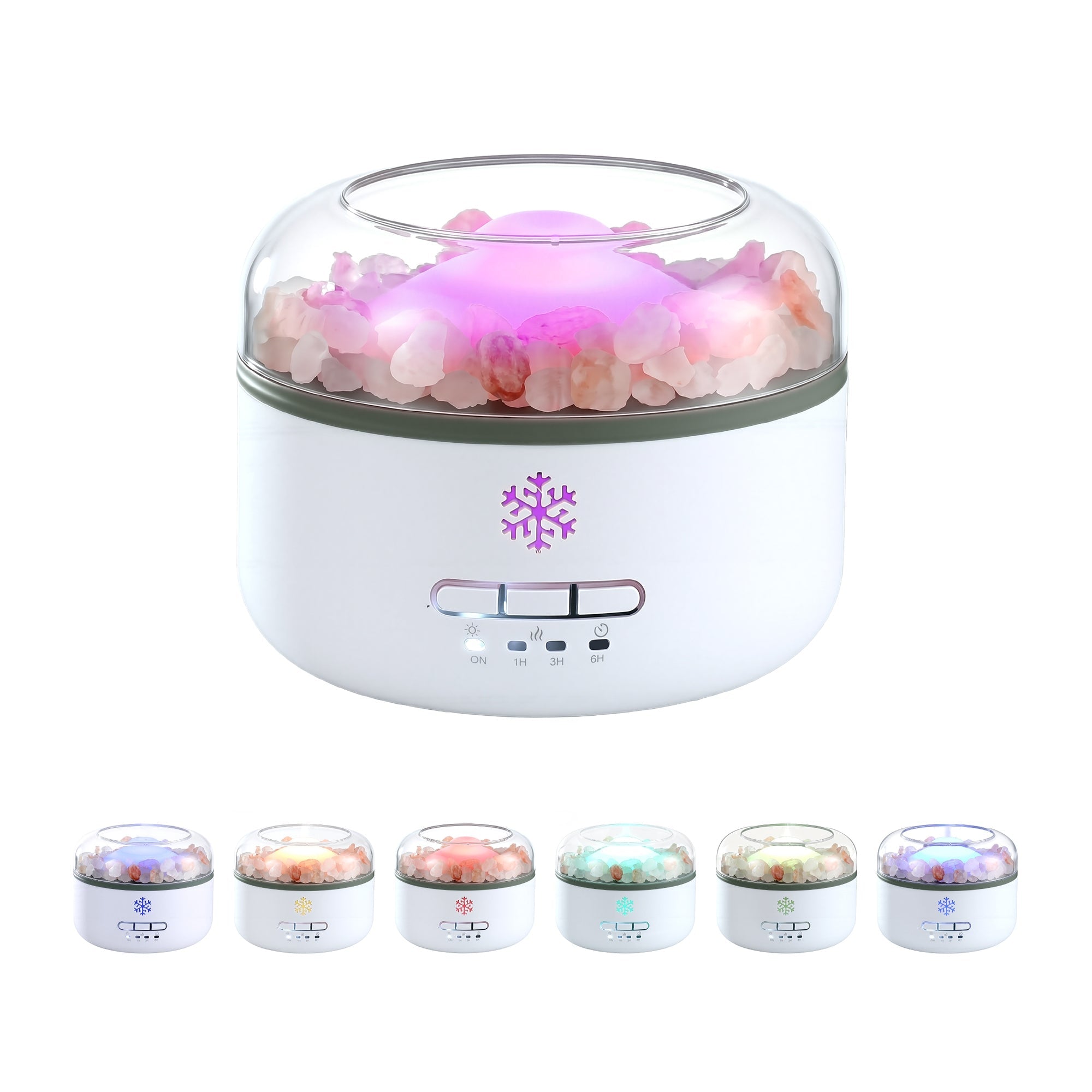150ml Ultrasonic Salt Lamp Aroma Diffuser Humidifier with 7 LED Colors - White - Appliances > Aroma Diffusers & Humidifiers > Aroma Diffusers - Rivercity House & Home Co. (ABN 18 642 972 209) - Affordable Modern Furniture Australia