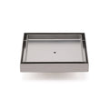 150x150mm Square Tile Insert Floor Drain with 50mm Waste - Brushed Silver Stainless Steel