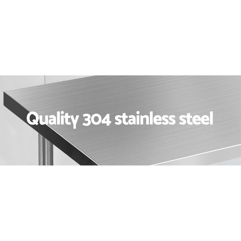 1524x610mm Stainless Steel Kitchen Bench 304 - Furniture > Dining > Kitchen Sinks - Rivercity House & Home Co. (ABN 18 642 972 209) - Affordable Modern Furniture Australia