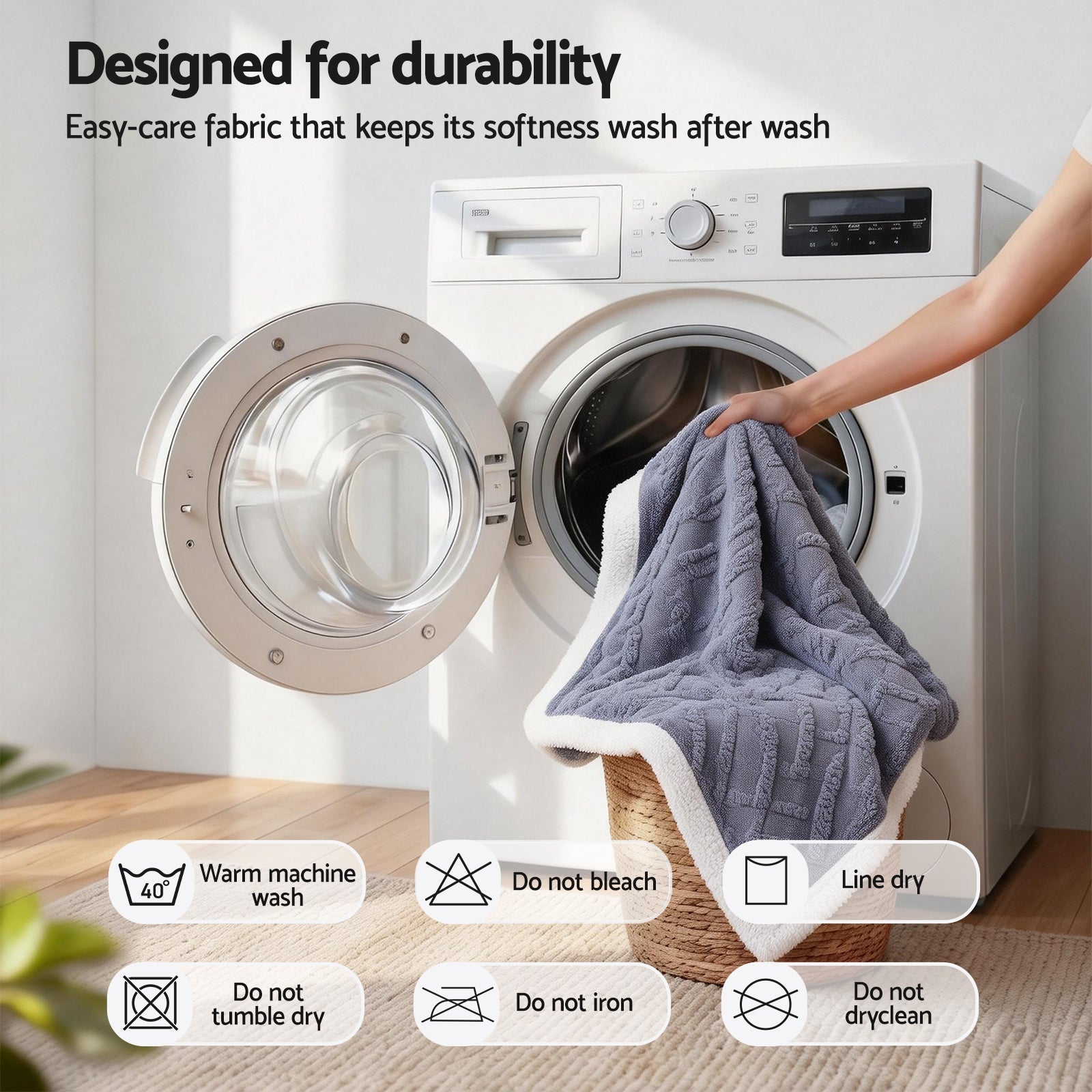 152x203cm Throw Blanket Double - Sided Fleece Lightweight For Sofa Couch Bed Queen - Home & Garden > Bedding > Blankets & Throws - Rivercity House & Home Co. (ABN 18 642 972 209) - Affordable Modern Furniture Australia