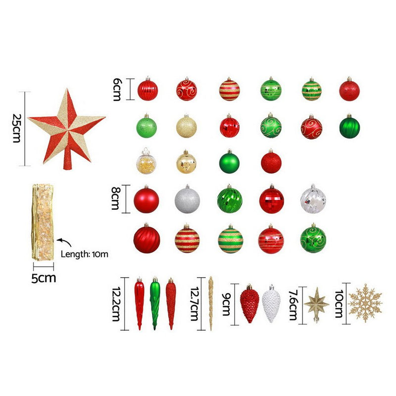 155pcs Christmas Tree Decorations Set Baubles Ornaments Party - Occasions > Christmas > Christmas Decorations - Rivercity House & Home Co. (ABN 18 642 972 209) - Affordable Modern Furniture Australia