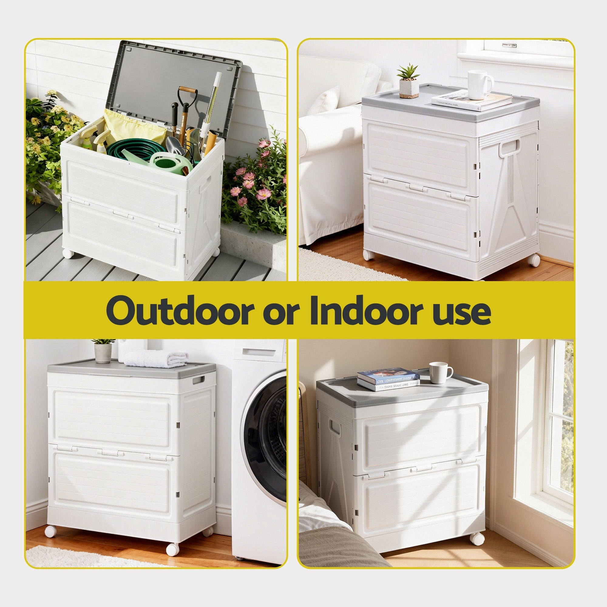 159L Outdoor Storage Box Stackable Cupboard Camping Organizer Wheels - Home & Garden > Storage > Storage Boxes - Rivercity House & Home Co. (ABN 18 642 972 209) - Affordable Modern Furniture Australia