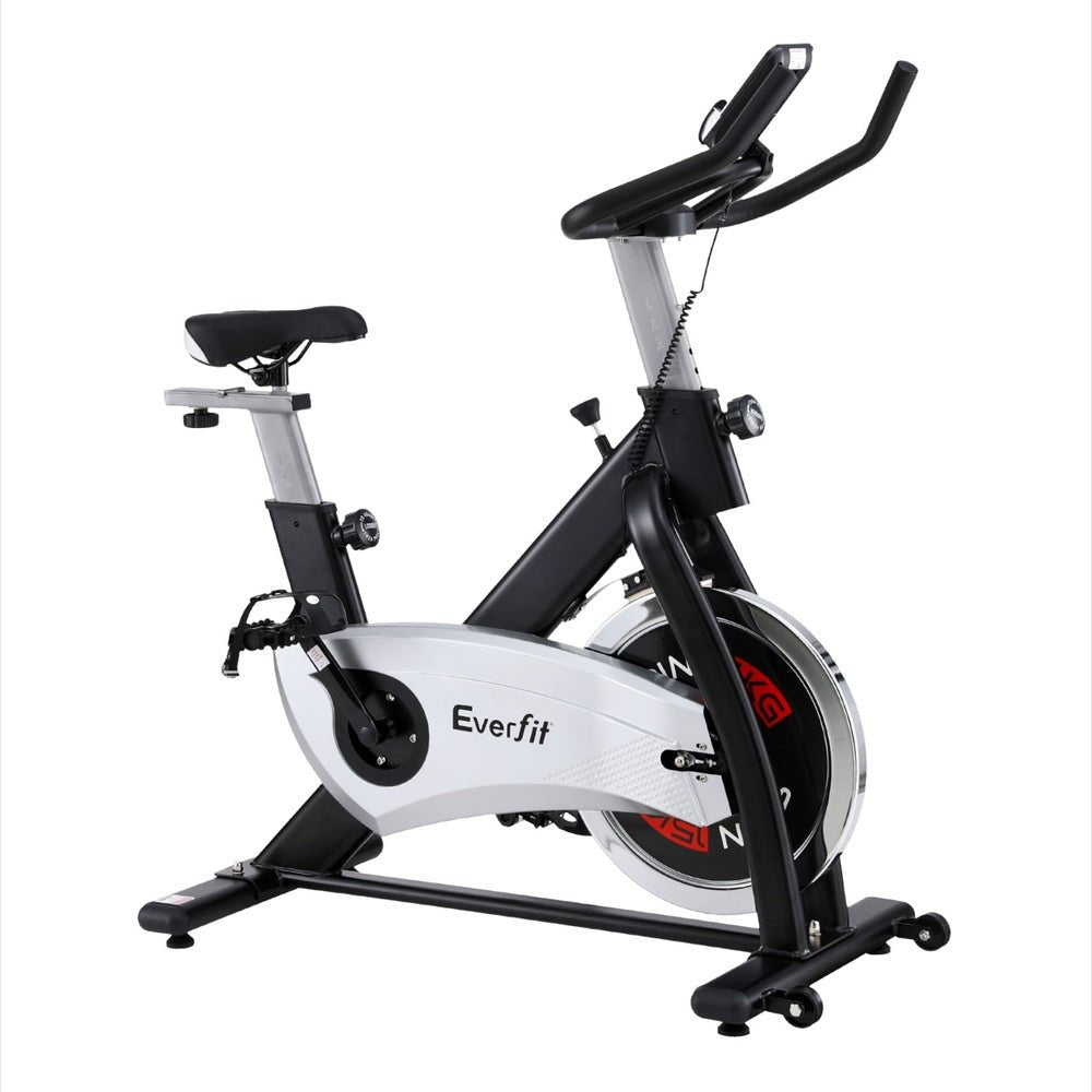 15kg Flywheel Spin Exercise Bike with 120kg Capacity - Black - Sports & Fitness > Exercise, Gym & Fitness > Exercise Bikes - Rivercity House & Home Co. (ABN 18 642 972 209) - Affordable Modern Furniture Australia