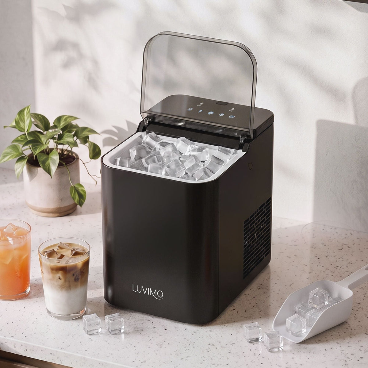 15kg Ice Maker Machine with Double Open Cover for Deep Cleaning - Black - Appliances > Kitchen Appliances > Ice Makers - Rivercity House & Home Co. (ABN 18 642 972 209) - Affordable Modern Furniture Australia