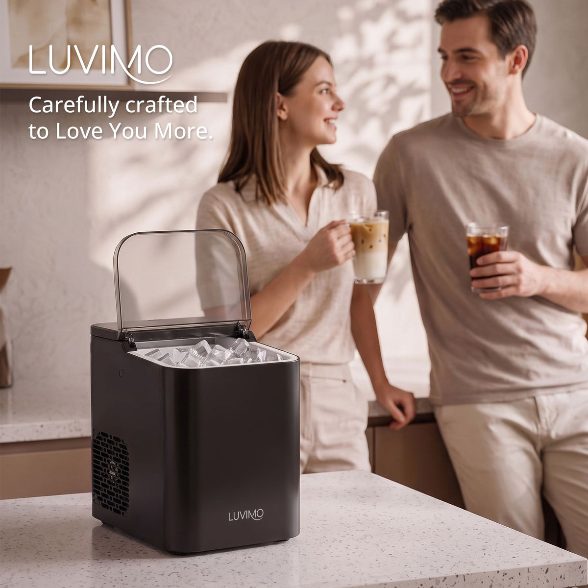 15kg Ice Maker Machine with Double Open Cover for Deep Cleaning - Black - Appliances > Kitchen Appliances > Ice Makers - Rivercity House & Home Co. (ABN 18 642 972 209) - Affordable Modern Furniture Australia