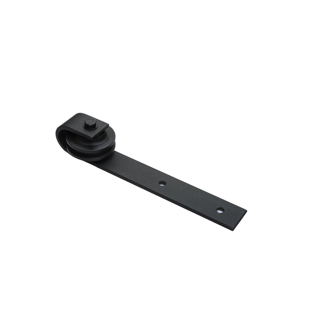1.5M Antique Classic Single Sliding Barn Door Track Kit - Black - Rivercity House & Home Co. (ABN 18 642 972 209) - Affordable Modern Furniture Australia