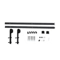 1.5M Antique Classic Single Sliding Barn Door Track Kit - Black