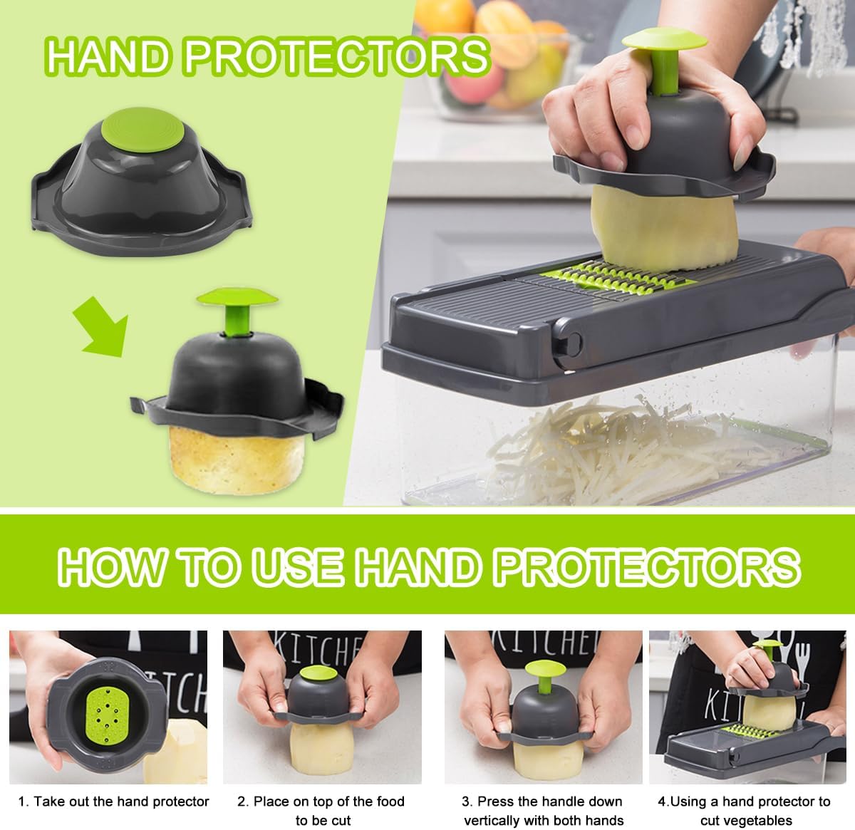 16 - in - 1 Multifunctional Mandoline Vegetable Chopper with Stainless Steel Blades, Storage Container & Hand Guard - White - Home & Garden > Artificial Plants > Pots, Planters & Accessories - Rivercity House & Home Co. (ABN 18 642 972 209) - Affordable Modern Furniture Australia