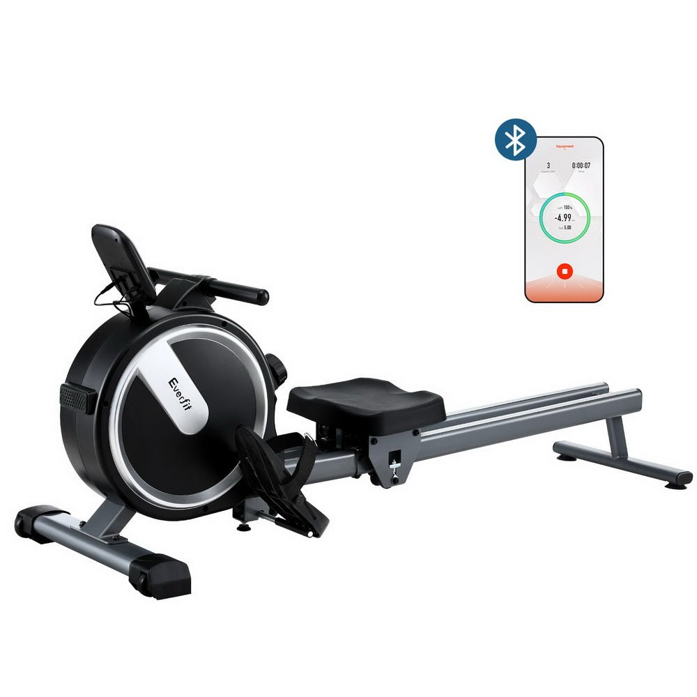 16 Level Magnetic Rowing Machine for Home with App Connect Black - Sports & Fitness > Exercise, Gym & Fitness > Gym Equipment & Accessories - Rivercity House & Home Co. (ABN 18 642 972 209) - Affordable Modern Furniture Australia