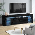 160CM LED Entertainment Unit in Black Gloss