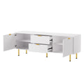 160cm Light-Luxury Entertainment Unit TV Cabinet with Storage - White