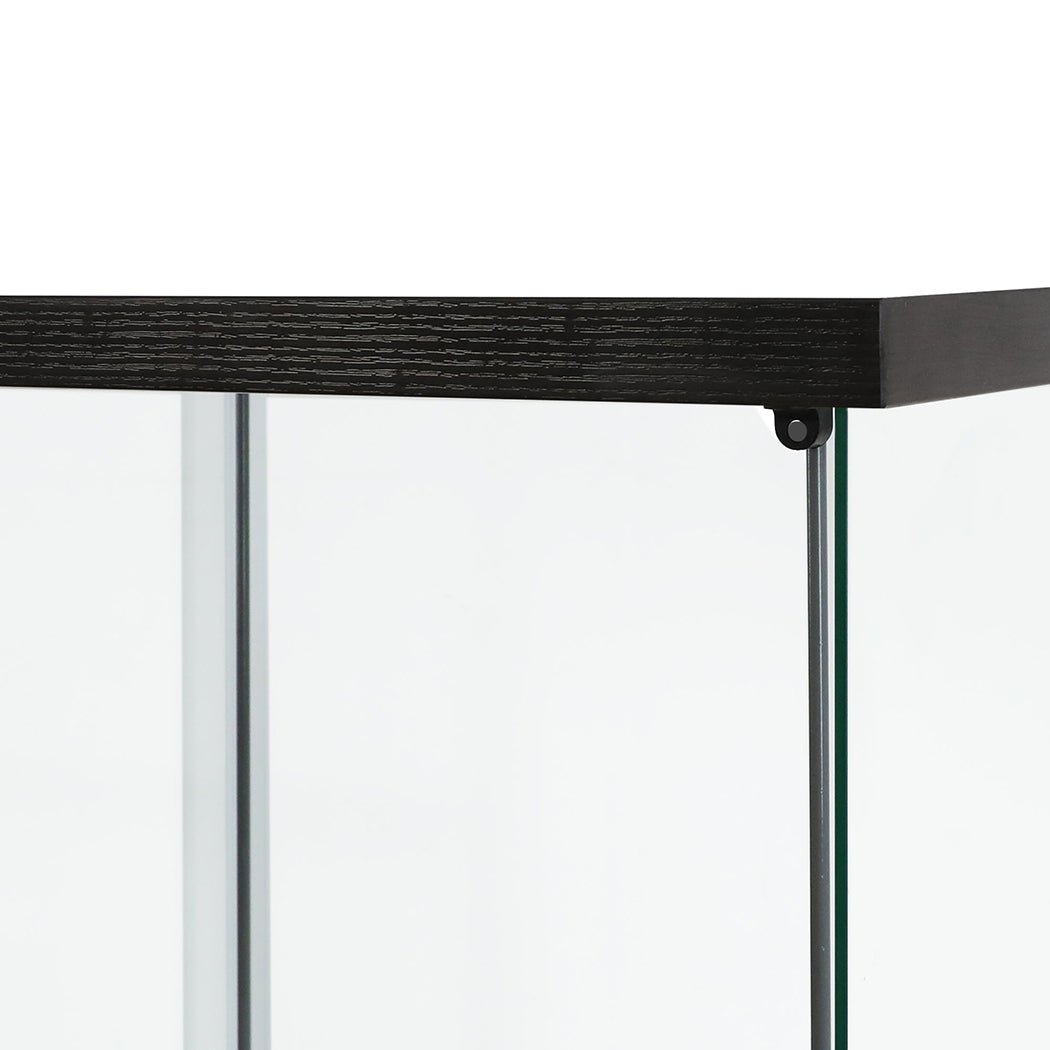 164cm 4 - Tier Glass Display Cabinet with 2 Doors - Black - Rivercity House & Home Co. (ABN 18 642 972 209) - Affordable Modern Furniture Australia