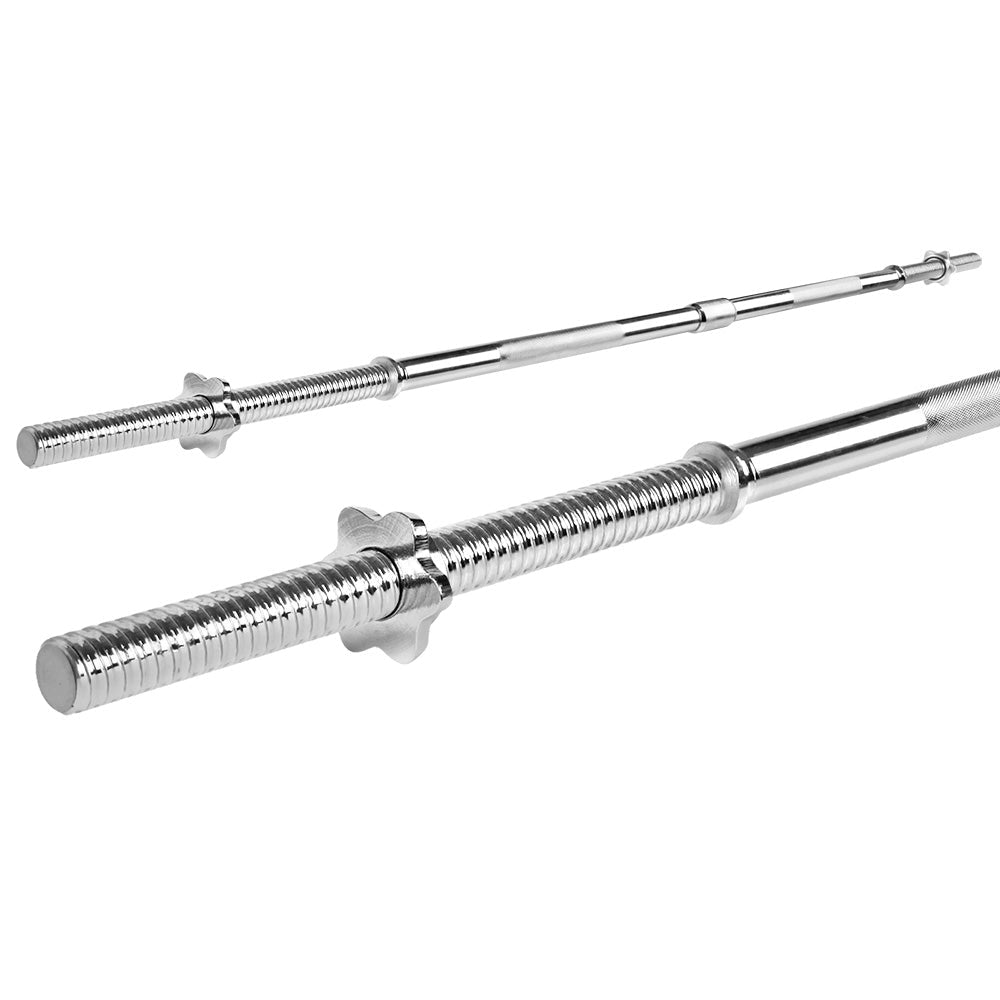 168cm Barbell Bar with Spring Collars for Weight Plates - Silver - Sports & Fitness > Exercise, Gym & Fitness > Free Weights - Rivercity House & Home Co. (ABN 18 642 972 209) - Affordable Modern Furniture Australia