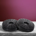 Set of 2 Range Hood Carbon Charcoal Filters 16cm Replacement - Black