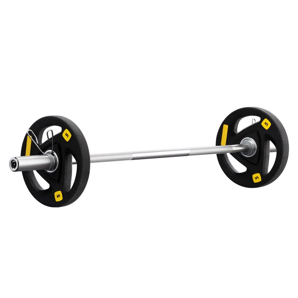 16kg Barbell and Dumbbell Set with Plate Weight for Home Gym - Black - Sports & Fitness > Exercise, Gym & Fitness > Free Weights - Rivercity House & Home Co. (ABN 18 642 972 209) - Affordable Modern Furniture Australia