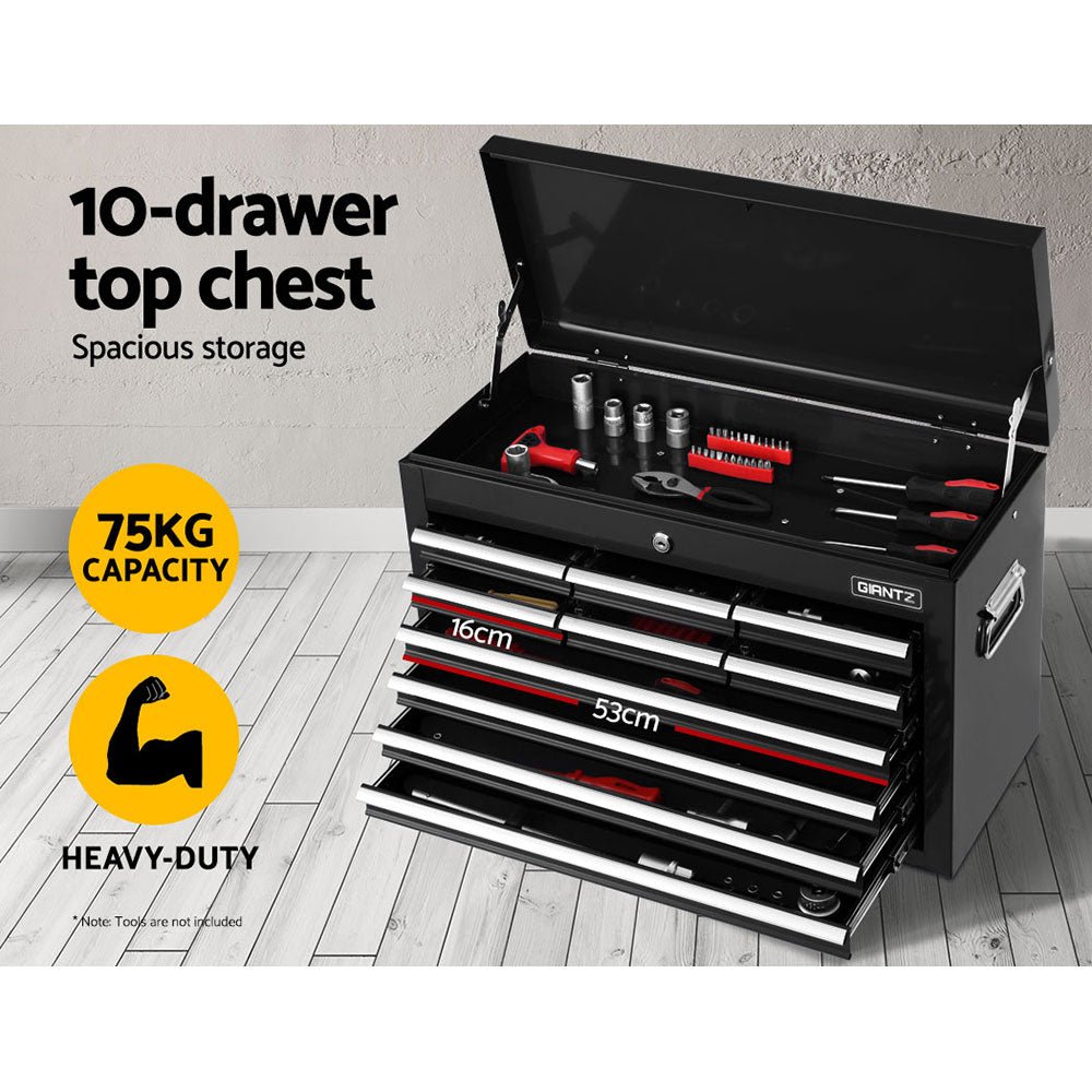 17 Drawer Tool Box Cabinet Chest Trolley Toolbox Garage Storage Box Black - Tools > Tools Storage > Tool Cabinets - Rivercity House & Home Co. (ABN 18 642 972 209) - Affordable Modern Furniture Australia