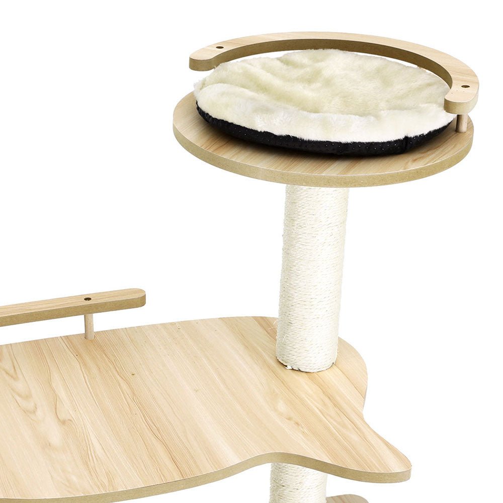 174cm Cat Tree Tower with Scratching Post, Ladder, Bed & Condo - Beige - Pet Care > Cat Supplies > Cat Scratching Posts - Rivercity House & Home Co. (ABN 18 642 972 209) - Affordable Modern Furniture Australia