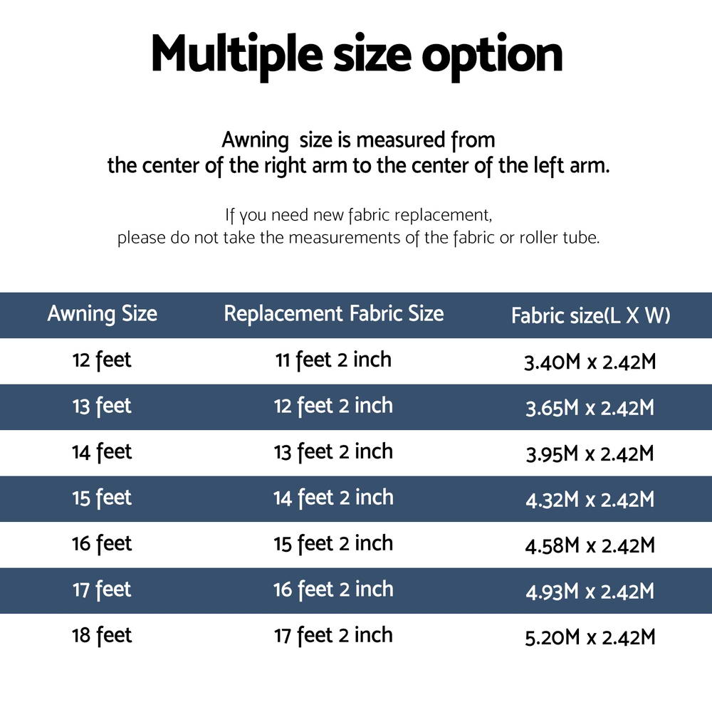 17ft Caravan Awning RV Replacement Fabric 4.93M x 2.42M - Home & Garden > Shading > Awnings - Rivercity House & Home Co. (ABN 18 642 972 209) - Affordable Modern Furniture Australia