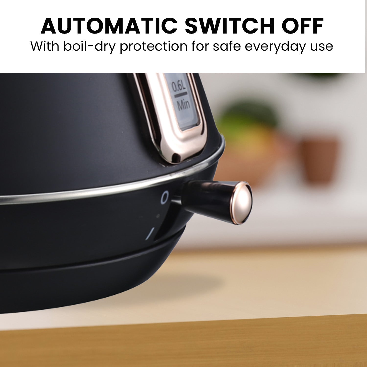 1.7L Rose Trim Collection Kettle - Black - Commercial > Commercial Others > Distilling & Brewing - Rivercity House & Home Co. (ABN 18 642 972 209) - Affordable Modern Furniture Australia