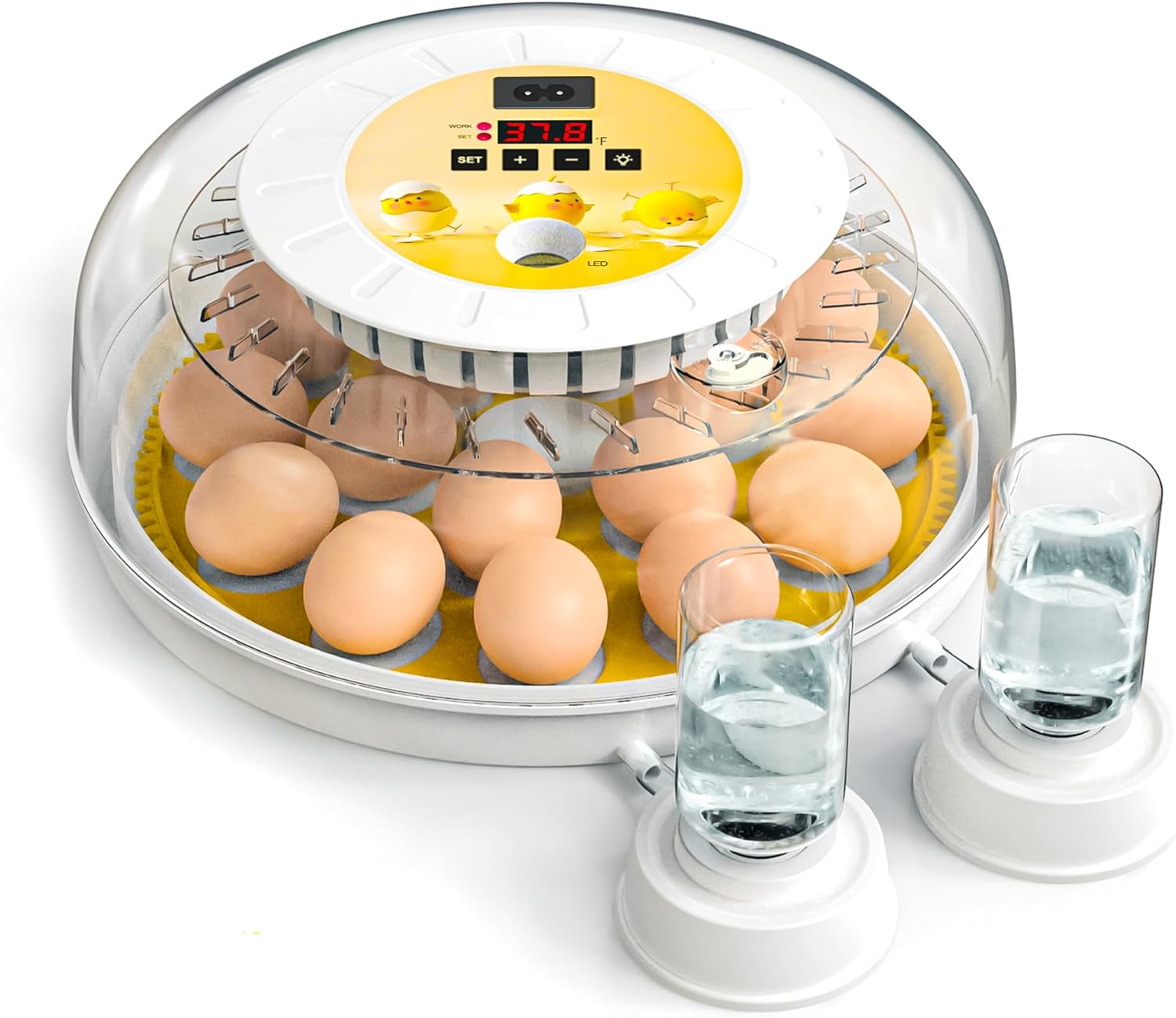 18 Egg Incubator with Automatic Turning, LED Display, Humidity & Temperature Control, Auto Water System, Built - in Egg Candler - Black - Appliances > Aroma Diffusers & Humidifiers > Humidifiers - Rivercity House & Home Co. (ABN 18 642 972 209) - Affordable Modern Furniture Australia
