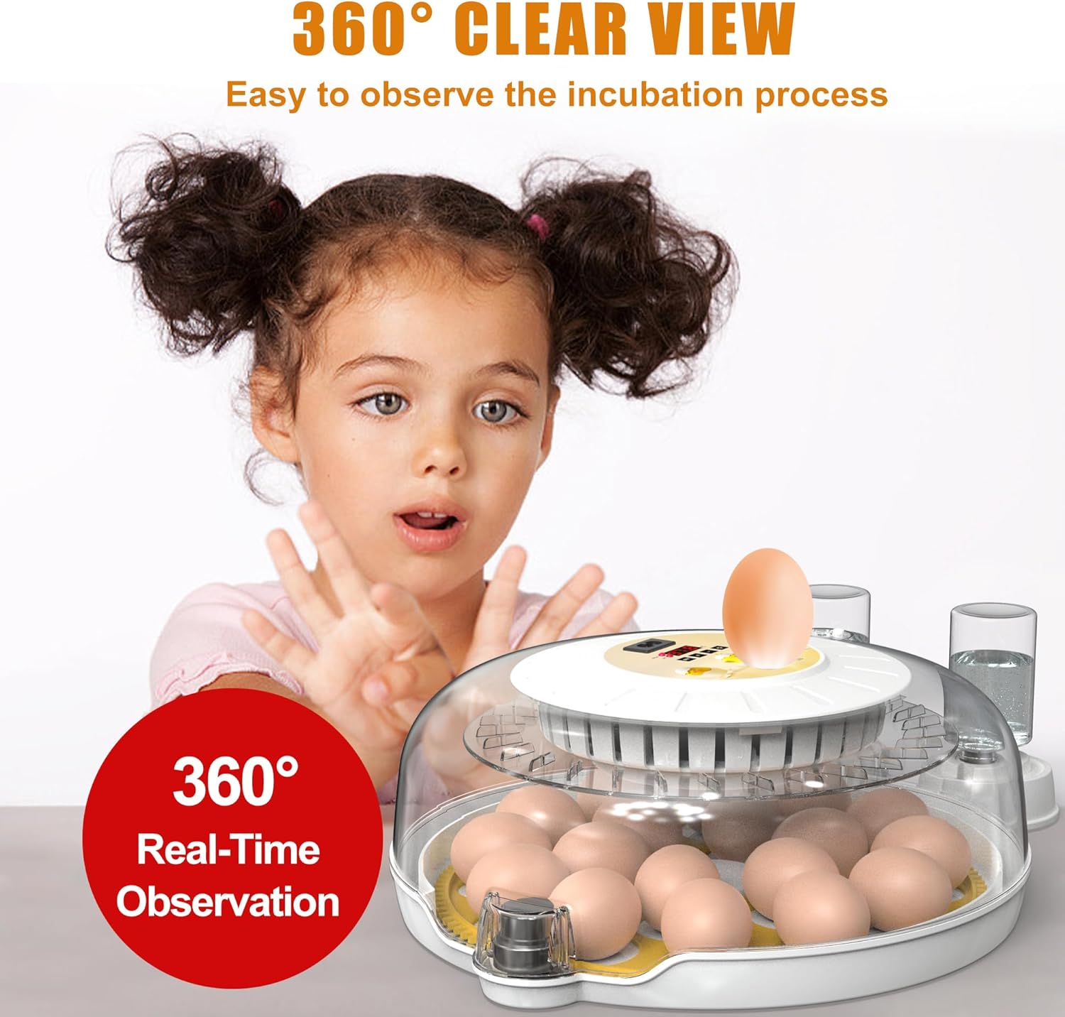 18 Egg Incubator with Automatic Turning, LED Display, Humidity & Temperature Control, Auto Water System, Built - in Egg Candler - Black - Appliances > Aroma Diffusers & Humidifiers > Humidifiers - Rivercity House & Home Co. (ABN 18 642 972 209) - Affordable Modern Furniture Australia
