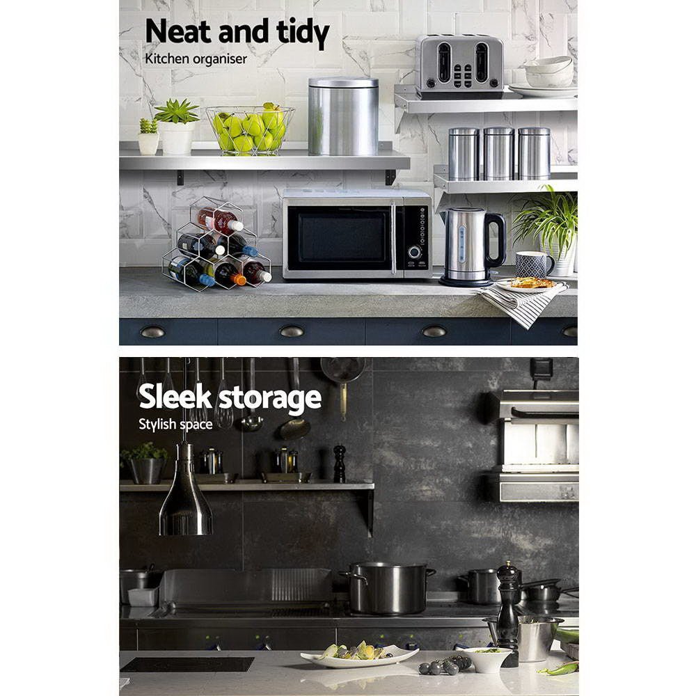 1800mm Stainless Steel Kitchen Wall Shelf Mounted Rack - Home & Garden > DIY > Kitchen & Bathroom DIY - Rivercity House & Home Co. (ABN 18 642 972 209) - Affordable Modern Furniture Australia