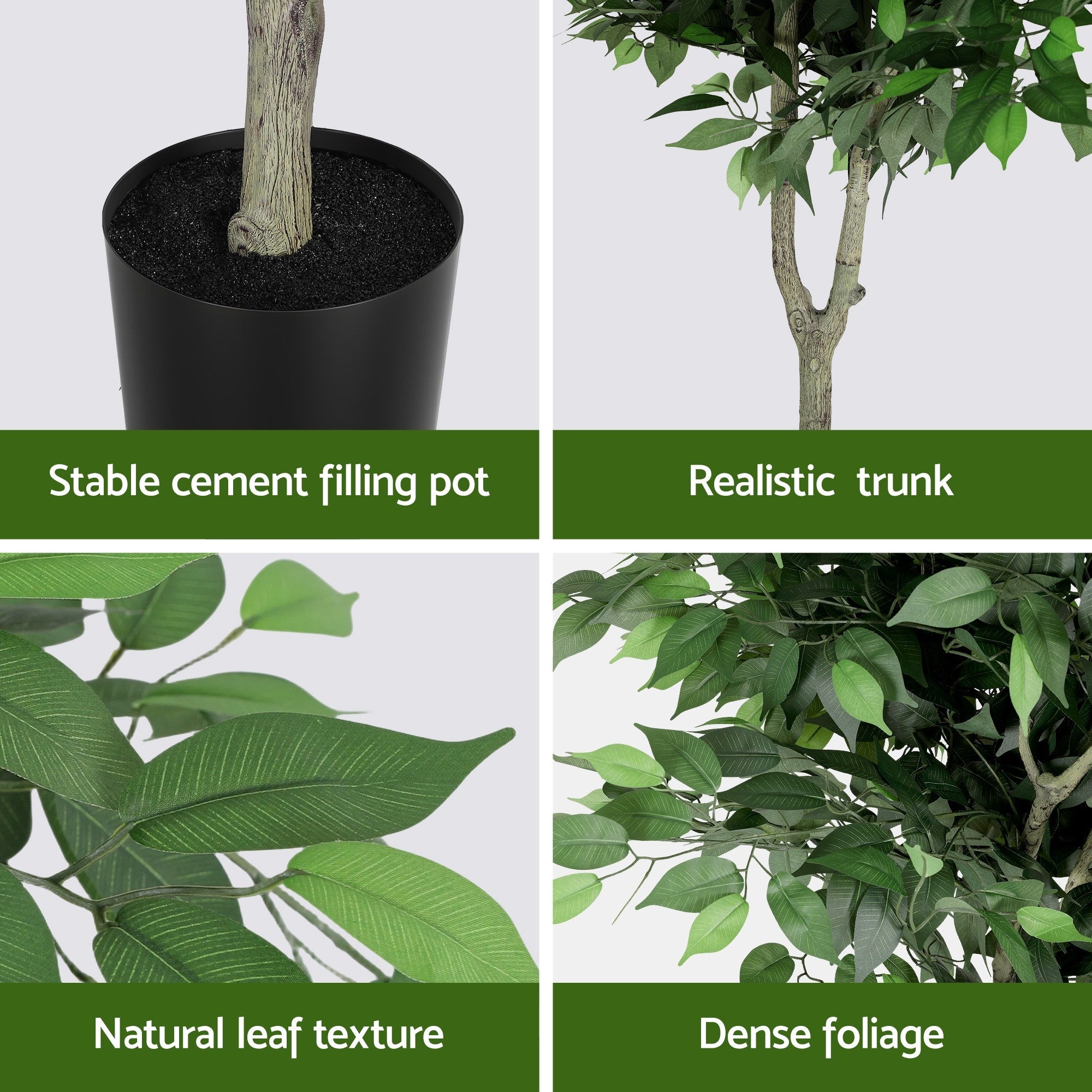 180cm Artificial Ficus Tree Faux Trees Indoor Decor Artificial Plants Lifelike Plant 1.8M - Home & Garden > Artificial Plants > Artificial Trees - Rivercity House & Home Co. (ABN 18 642 972 209) - Affordable Modern Furniture Australia