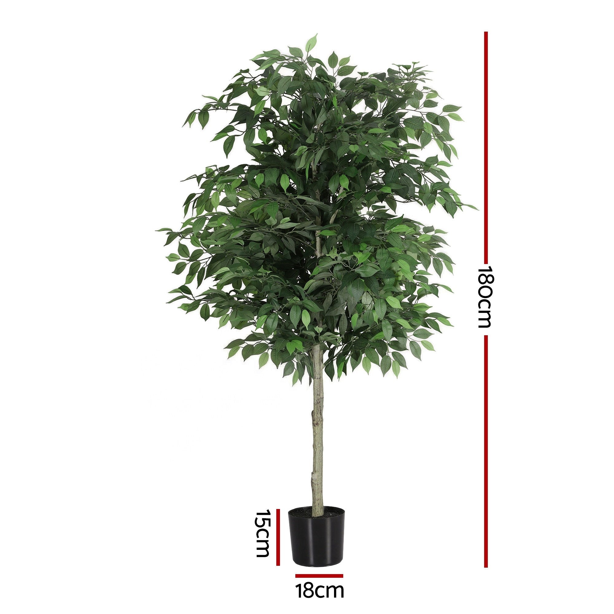 180cm Artificial Ficus Tree Faux Trees Indoor Decor Artificial Plants Lifelike Plant 1.8M - Home & Garden > Artificial Plants > Artificial Trees - Rivercity House & Home Co. (ABN 18 642 972 209) - Affordable Modern Furniture Australia