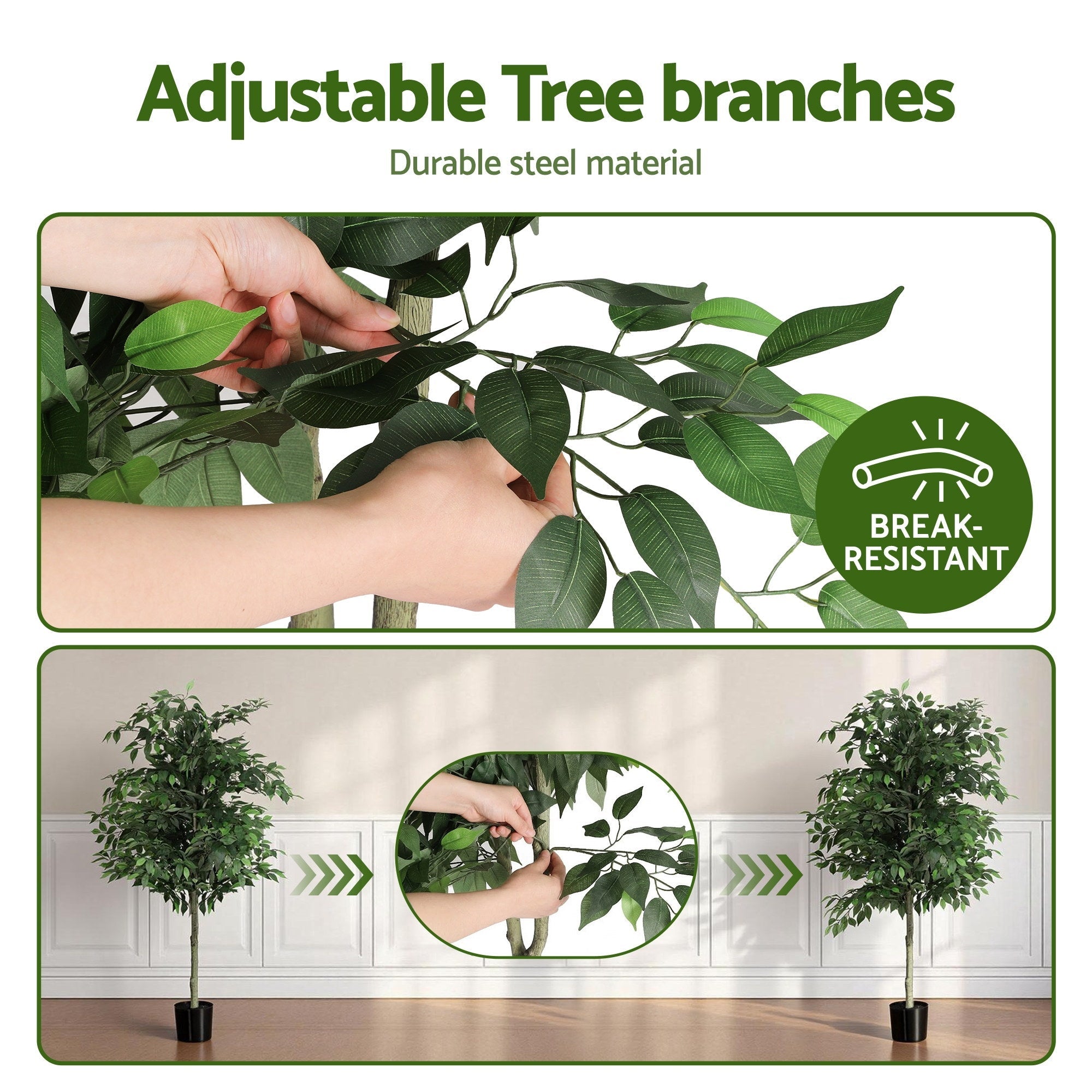 180cm Artificial Ficus Tree Faux Trees Indoor Decor Artificial Plants Lifelike Plant 1.8M - Home & Garden > Artificial Plants > Artificial Trees - Rivercity House & Home Co. (ABN 18 642 972 209) - Affordable Modern Furniture Australia