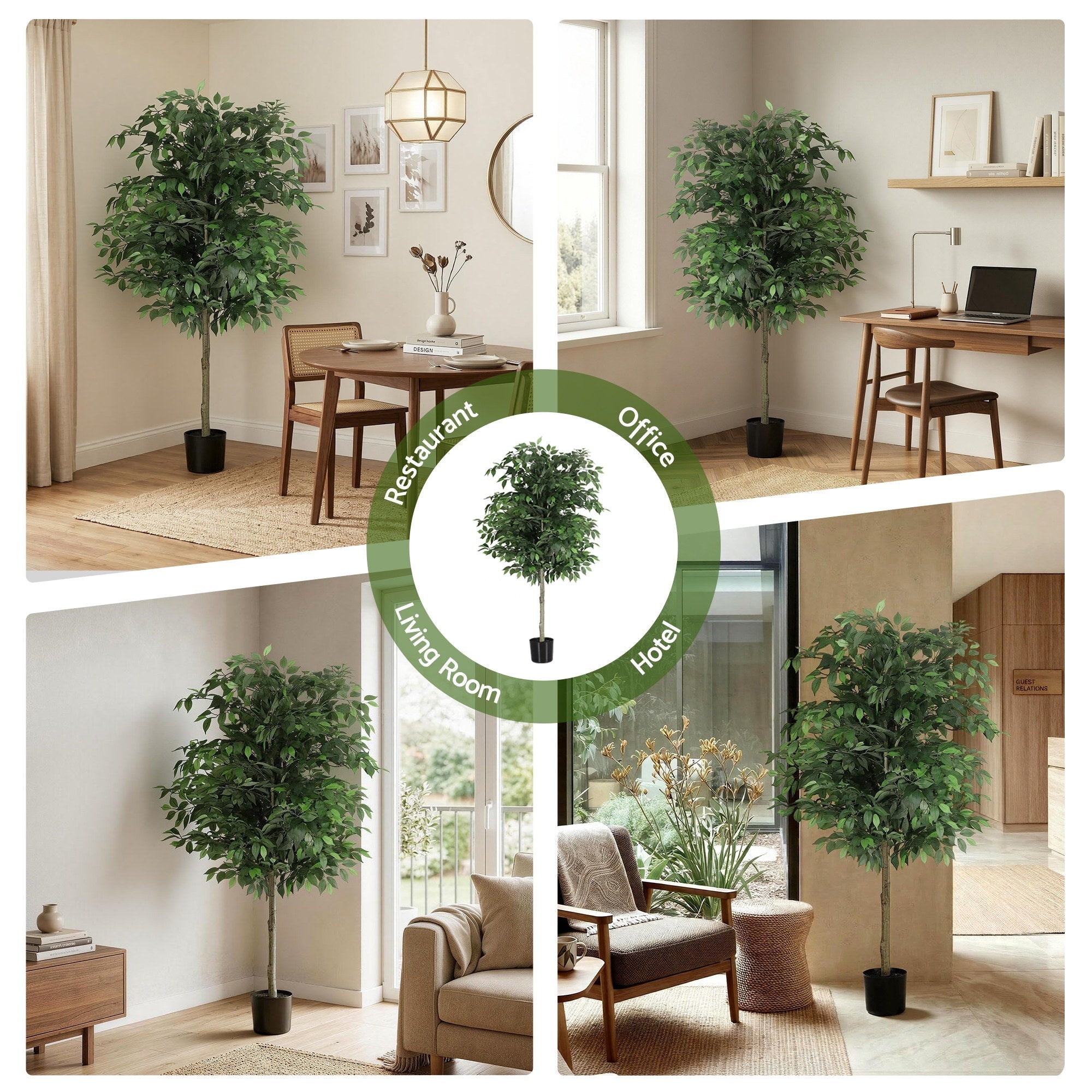 180cm Artificial Ficus Tree Faux Trees Indoor Decor Artificial Plants Lifelike Plant 1.8M - Home & Garden > Artificial Plants > Artificial Trees - Rivercity House & Home Co. (ABN 18 642 972 209) - Affordable Modern Furniture Australia