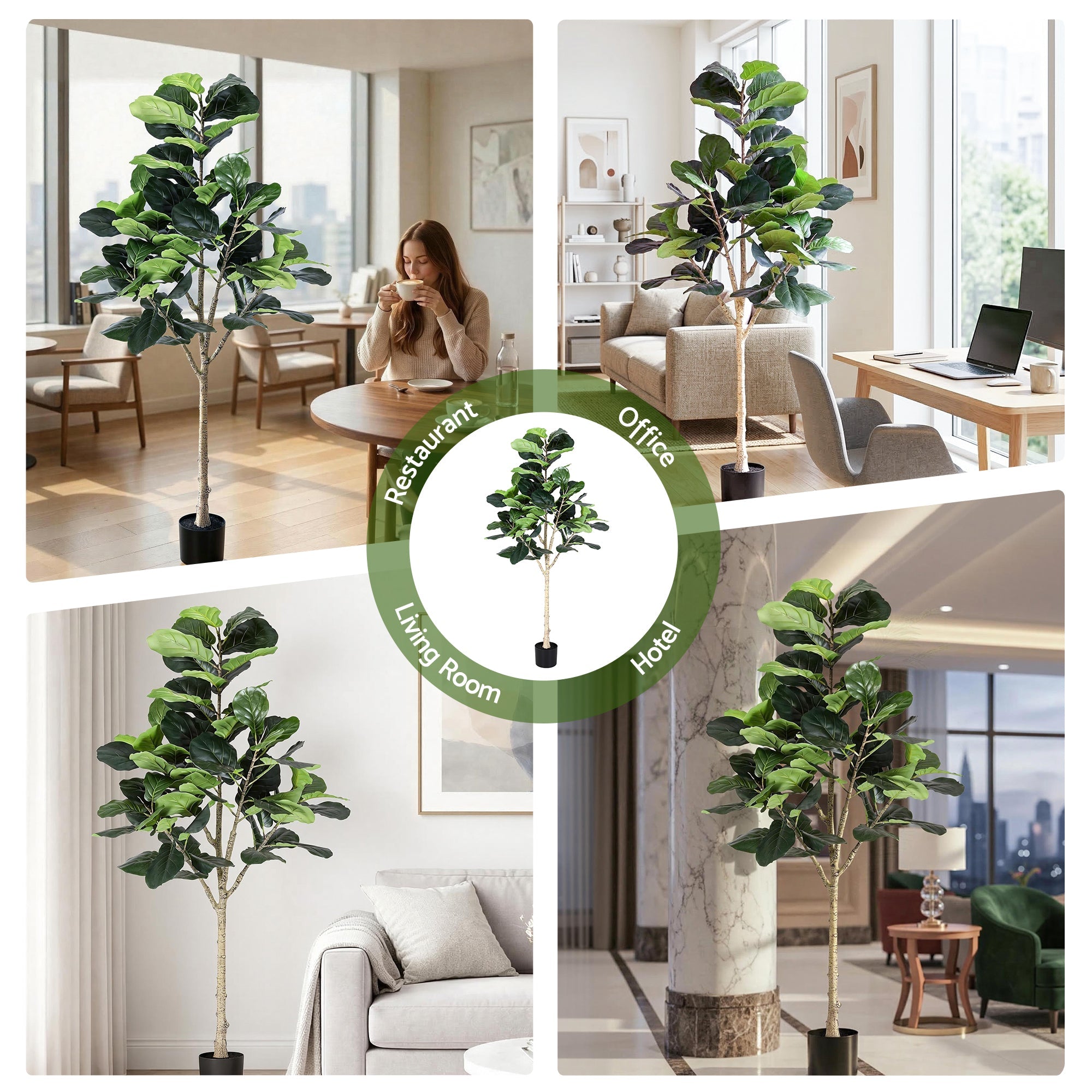 180cm Artificial Fiddle Tree Faux Trees Indoor Decor Artificial Plants Lifelike Plant 1.8M - Home & Garden > Artificial Plants > Artificial Trees - Rivercity House & Home Co. (ABN 18 642 972 209) - Affordable Modern Furniture Australia