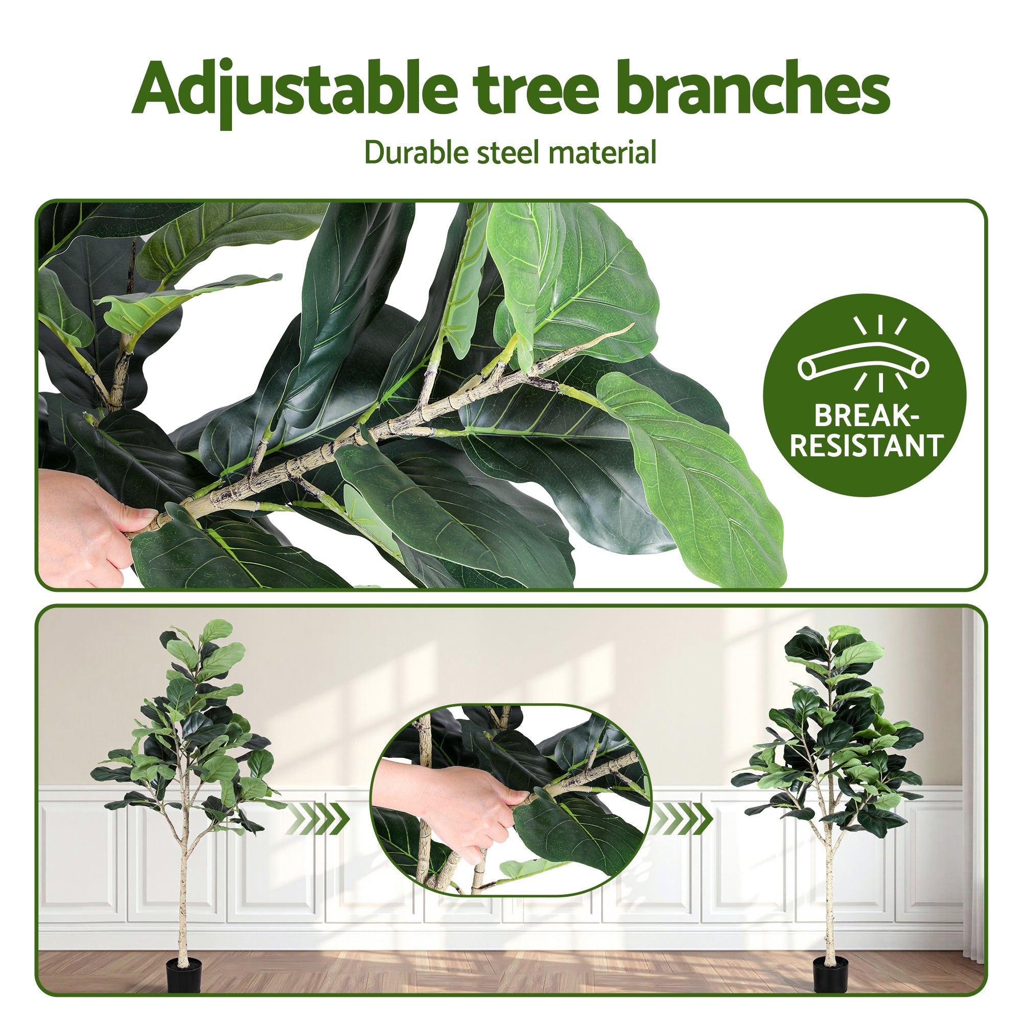180cm Artificial Fiddle Tree Faux Trees Indoor Decor Artificial Plants Lifelike Plant 1.8M - Home & Garden > Artificial Plants > Artificial Trees - Rivercity House & Home Co. (ABN 18 642 972 209) - Affordable Modern Furniture Australia