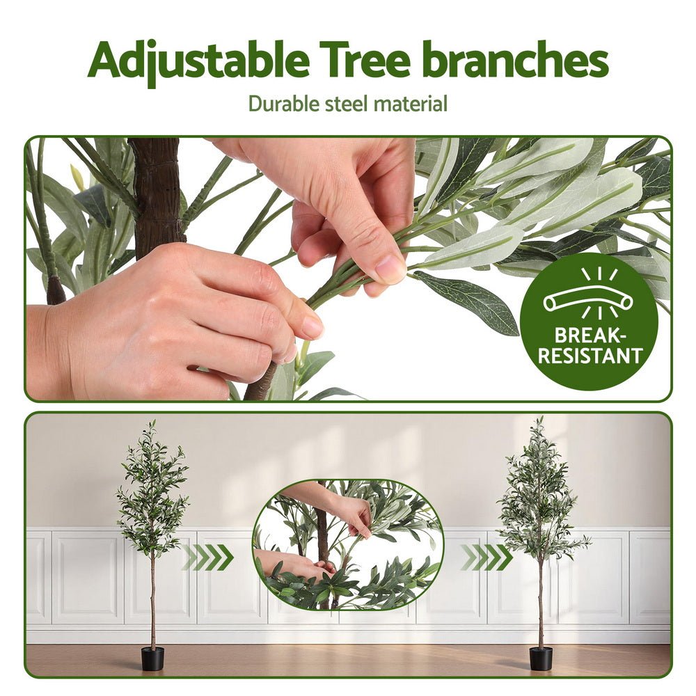 180cm Artificial Olive Tree Faux Trees Indoor Decor Artificial Plants Lifelike Plant 1.8M - Home & Garden > Artificial Plants > Artificial Trees - Rivercity House & Home Co. (ABN 18 642 972 209) - Affordable Modern Furniture Australia