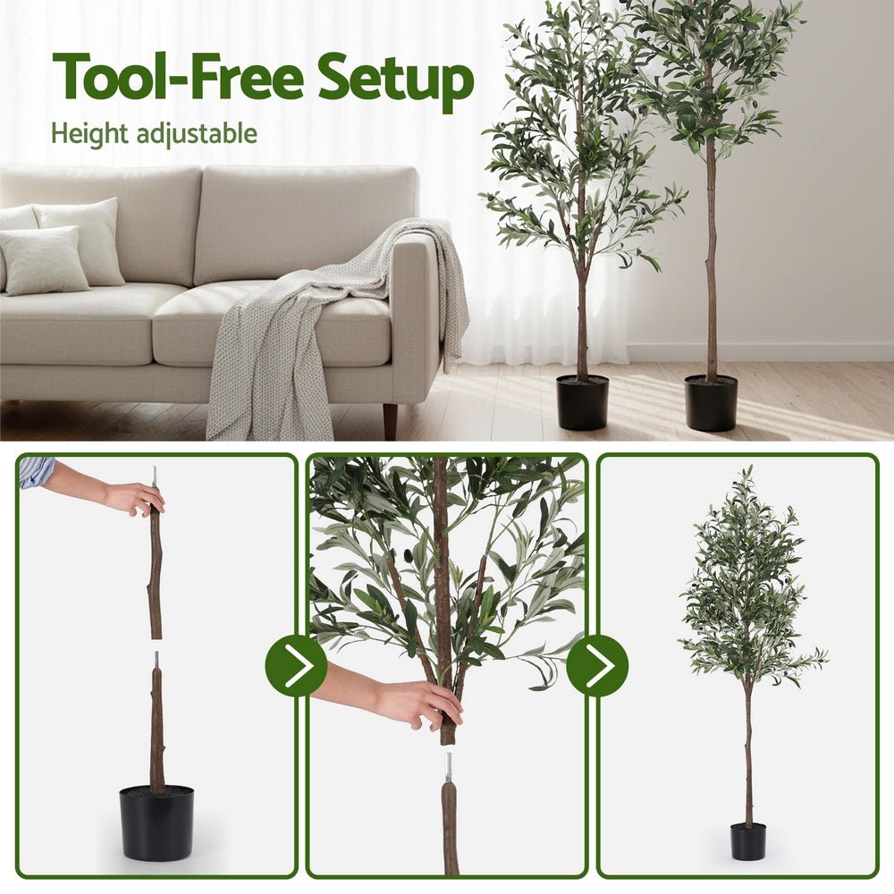 180cm Artificial Olive Tree Faux Trees Indoor Decor Artificial Plants Lifelike Plant 1.8M - Home & Garden > Artificial Plants > Artificial Trees - Rivercity House & Home Co. (ABN 18 642 972 209) - Affordable Modern Furniture Australia