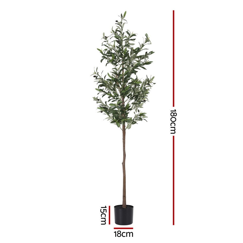 180cm Artificial Olive Tree Faux Trees Indoor Decor Artificial Plants Lifelike Plant 1.8M - Home & Garden > Artificial Plants > Artificial Trees - Rivercity House & Home Co. (ABN 18 642 972 209) - Affordable Modern Furniture Australia